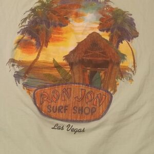 Ron Jon Orange and Brown Short Sleeve Tee with Autumn Design